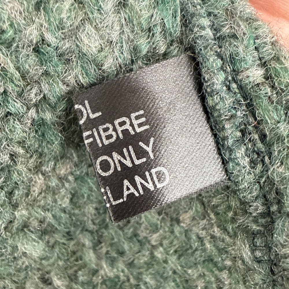 Blarney Woolen Mills Womens Green Wool Blend Scarf Poncho Made In Ireland NEW - Picture 9 of 9